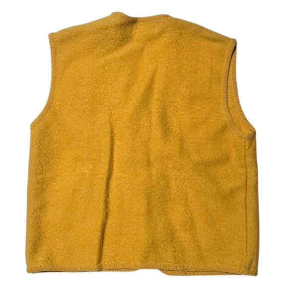 Tally Ho Wool Vest XL Yellow Hook Closure Sleeveless Vintage Top Retro Fashion - Picture 5 of 16
